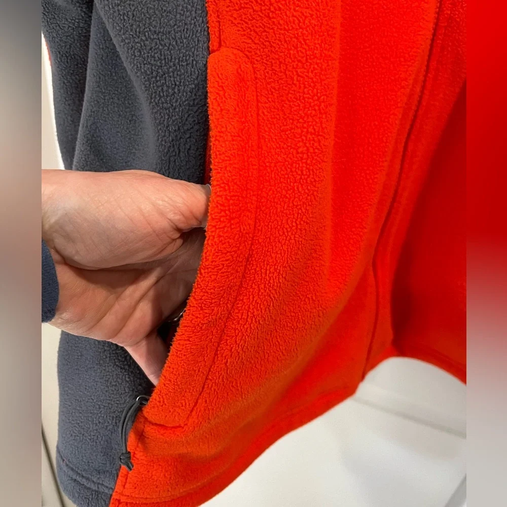 The North Face Men’s Two Tone Microfleece Active Zip Jacket Sz XL Orange Gray